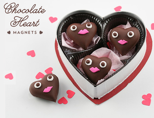 Valentine Chocolate Heart Magnets!