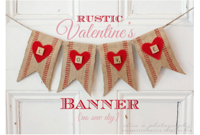 Rustic Valentine Love Banner