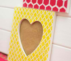 DIY Valentine Heart Frame Stencil