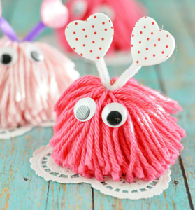 Pom Pom Valentine Craft Monsters