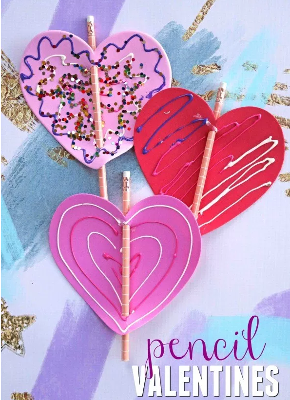 Heart Valentine Pencil Favor