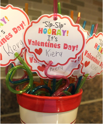 Valentine Straws and Goldfish