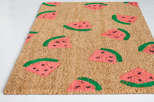 News from Copious Crafts - DIY Watermelon Stamped Doormat