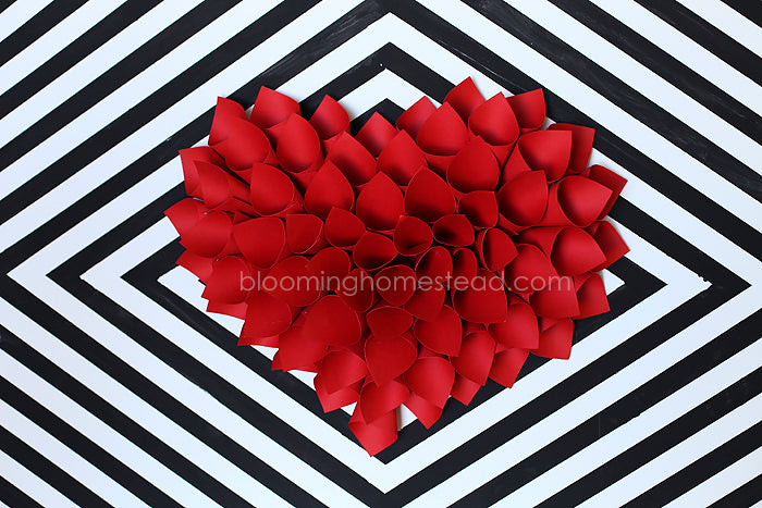 DIY Paper Heart Wreath
