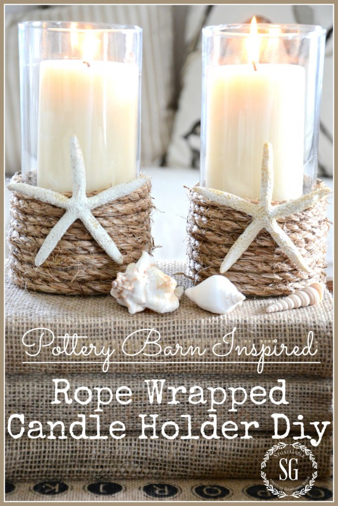 News from Copious Crafts - DIY Rope Wrapped Candle Holder