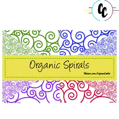 Pattern Spirals Digital Paper Pack | Copious Crafts - Copious Crafts