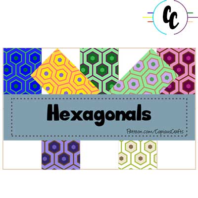 Patterns Hexagons  Digital Paper Pack | Copious Crafts - Copious Crafts