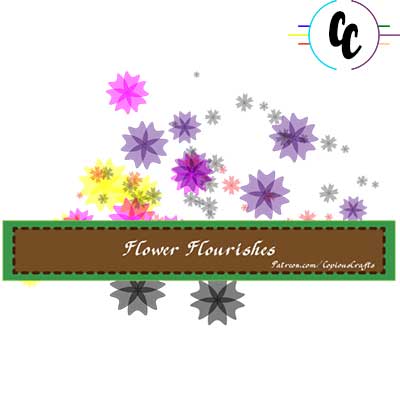 Patterns Flower Flourishes Digital Paper Pack | Copious Crafts - Copious Crafts